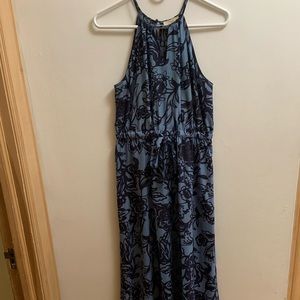 Loft Blue Floral Maxi Dress